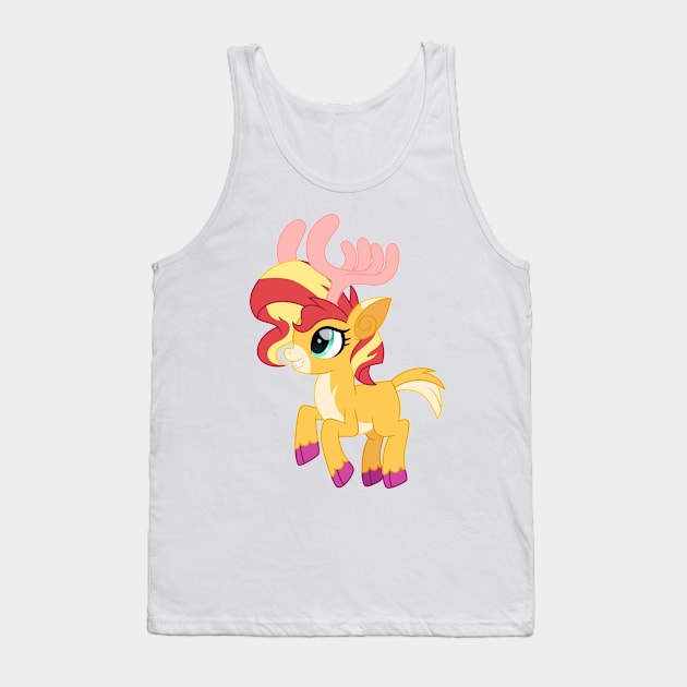 Sunset Shimmer reindeer Tank Top by CloudyGlow